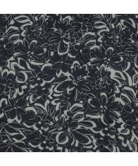 Verhees Šifon Stilizirano cvetje | temnomodra | 100%PL A4516.003