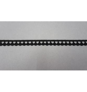 Klekljana čipka | bombaž | črna | 10mm
