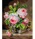 Gobelin Vrtnice v stekleni vazi na polici | Cornelis van Spaendonck | 24x30cm