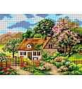 Gobelin Hiša v cvetju | 30x40cm
