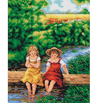 Gobelin Deklici v potoku | 40x50cm