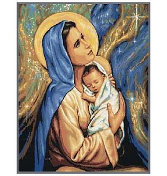 Gobelin Marija z Jezusom | 47,5x37cm