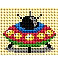 Gobelin set UFO | 17x20,5cm