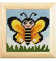Gobelin set Metuljček cekinček | 12,5x12,5cm