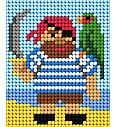Gobelin set Pirat | 17x20,5cm