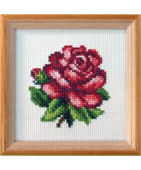 ORCHIDEA Gobelin set Rdeča vrtnica | križni vbod | 11x11cm 7588