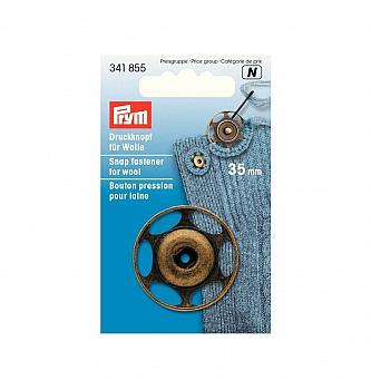 Prišivni druker za vunu | stari mesing | 35mm | 1kom