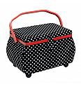 Kutija za šivaći pribor | crna s bijelim točkama