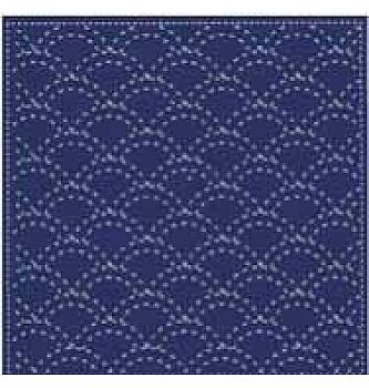 Platno sa Sashiko uzorkom | Seigaiha | 31x31 cm