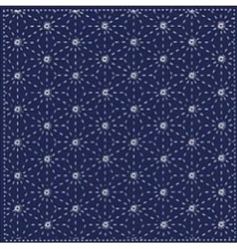 Platno sa Sashiko uzorkom | Asanoha | 31x31 cm