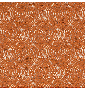 Čipka s ružama | boja cigle | 55%CO / 45%PA