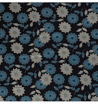 Viskozni Jersey Cvjetovi | petrolej | 95%VI / 5%EL