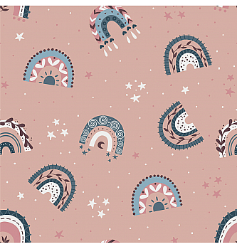 Jersey Čarobne duge | svijetloružičasta | 95%CO / 5%EL