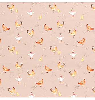 Jersey Kokice | bež | digitalni tisak | 95%CO / 5%EL