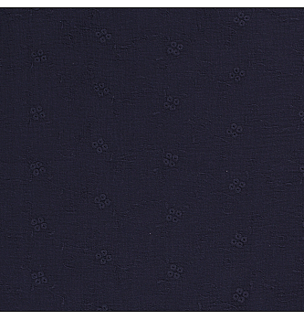 Tetra s izvezenim cvijećem | tamno plava | 100%CO