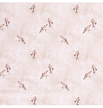 GOTS Jersey Lastavice | krem | digitalni tisak | 95%CO / 5%EL