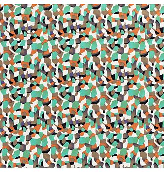 Pamučni saten Obojeni komadići | bež | 98% CO / 2% EL