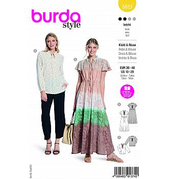 Kroj Maksi haljina i bluza sa naborima