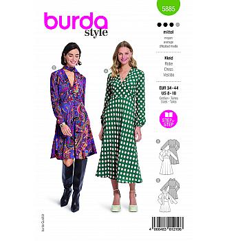 Kroj Haljina sa V izrezom i širokim umetkom u struku