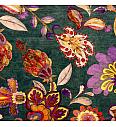 Baršun Orijentalno cvijeće | tamnozelena | digitalni tisak | 100%PL