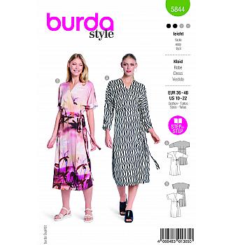 Kroj Haljina na preklop sa kimono rukavima