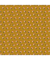 Verhees GOTS felpa čupavljena Mali cvjetići | oker |  95%CO / 5%EL 08067.010