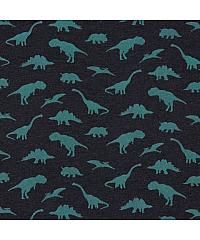 Verhees Felpa Dinosauri | antracit/petrolej | 60%CO / 35%PL / 5%EL 07499.002