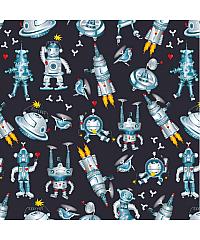 Verhees Felpa Robotov ples | tamnoplava | digitalni tisak | 95%CO / 5%EL 08442.002