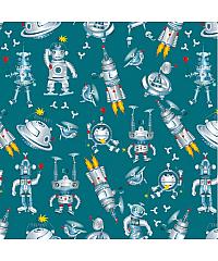 Verhees Felpa Robotov ples | tirkizna | digitalni tisak | 95%CO / 5%EL 08442.007