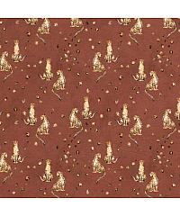 Nooteboom Felpa Leopardi | boja cigle| digitalni tisak | 92%CO / 8%EL 18925.056