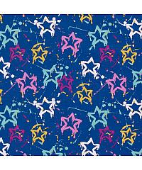 Nooteboom Felpa Nacrtane zvijezde | plava | 92%CO / 8%EL 19636.005