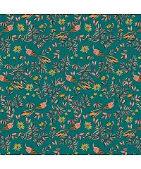 Verhees Felpa Tropski paun | tirkizna | 94% CO / 6% EL 07301.004