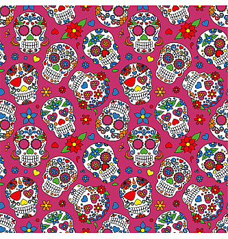 Jersey Šarene lubanje | fuksija | 95%CO / 5%EL