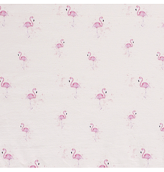 GOTS Jersey Plamenci | krem | digitalni tisak | 95%CO / 5%EL