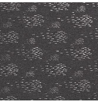 Pamučni jersey Ribice | metallic | srebro na tamno sivom | 96%CO / 4%EL