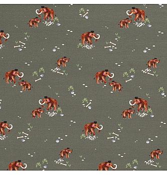 Jersey Mamuti | zelena | digitalni tisak | 95%CO / 5%EL