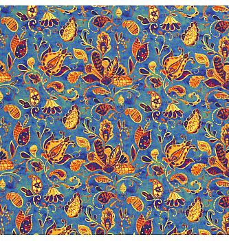 Jersey Čarobno cvijeće | plava | digitalni tisak | 95%CO / 5%EL