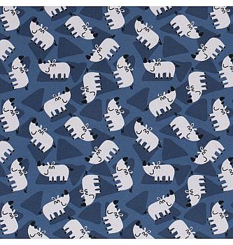 Jersey Nosorog trokuti | plava | 95%CO / 5%EL