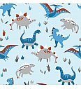 Jersey Dinosuri | svijetlo plava | 95%CO / 5%EL