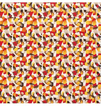 Pamučni saten Šareni komadići | kamel | 98% CO / 2% EL