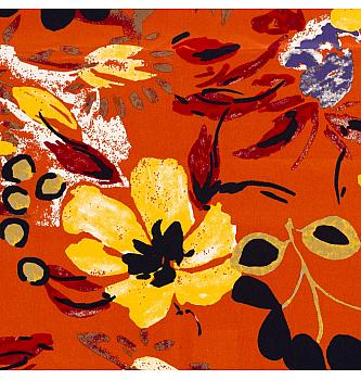 Pamučni saten Umjetnost | narančasta | 98% CO / 2% EL