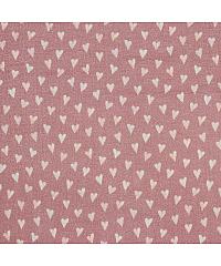 Verhees GOTS Tetra Srčeka | stara roza | digitalni tisak | 100%CO 09270.011