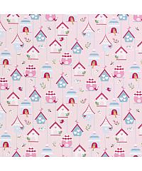 Nooteboom Popelin Ptičje susjedstvo | svjetlo roza | 100%CO 19732.011