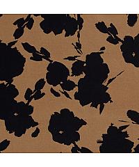 Nooteboom Pamučni saten Apstraktno cvijeće | bež | 98%CO / 2%EL 21089.053