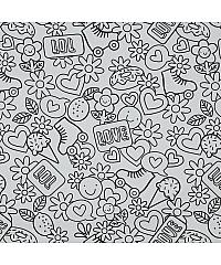 Verhees Popelin Bojanka | bijelo/crna | 100%CO 03139.001