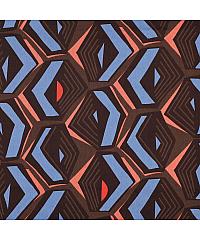 Verhees Pamučni saten Geometrijsko | tanji | smeđa | 100%CO 05043.017