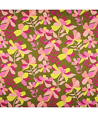 Verhees Pamučni saten Cvjetna livada | tanji | maslinasta | 100%CO 05450.002