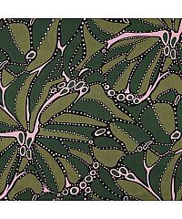 Verhees Pamučni saten Etno | tanji | zelena | 100%CO 05433.002