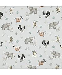 Verhees Popelin Safari | krem | digitalni tisak | 100%CO 05969.002