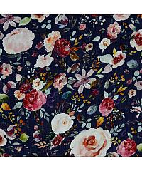 Verhees GOTS Tetra Čudovito cvijeće | tamnomodra | digitalni tisak | 100%CO 09176.004